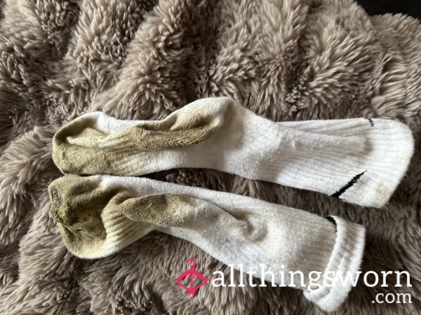 Dirty Socks. Worn For A Week Whilst Cleaning Accommodation Shoeless