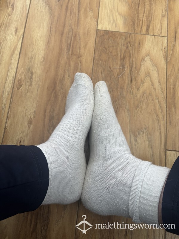 Dirty Socks Worn While In Work And Soon To Be Sweaty From Yard Duties