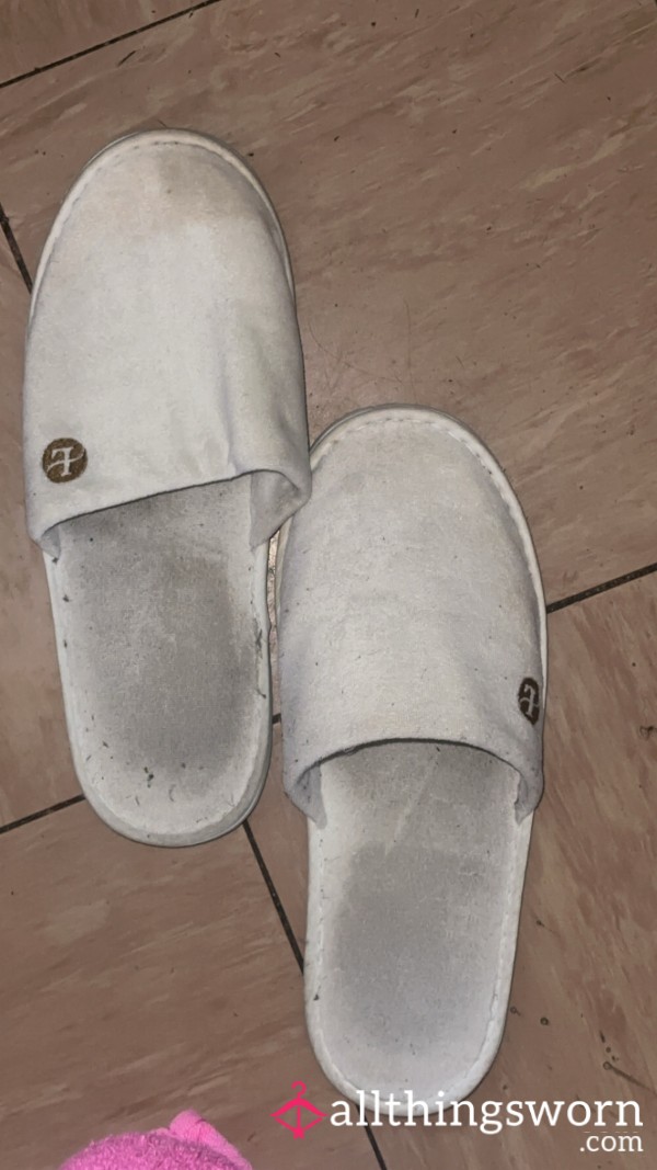 👣 Dirty Spa Slippers – Used, Soft & Soaked In Me 💆‍♀️