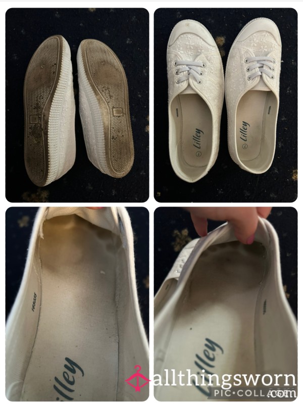 Dirty, Stinky , Well Worn Flats With Amazing Feet/ Toe Prints 😍 Includes UK Postage , Can Send Internationally