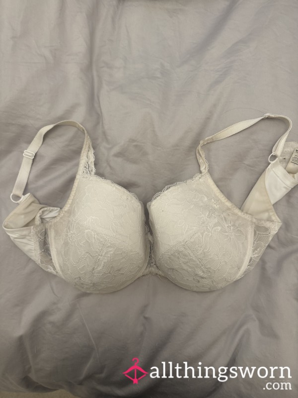 Dirty, Sweaty 38E White Bra