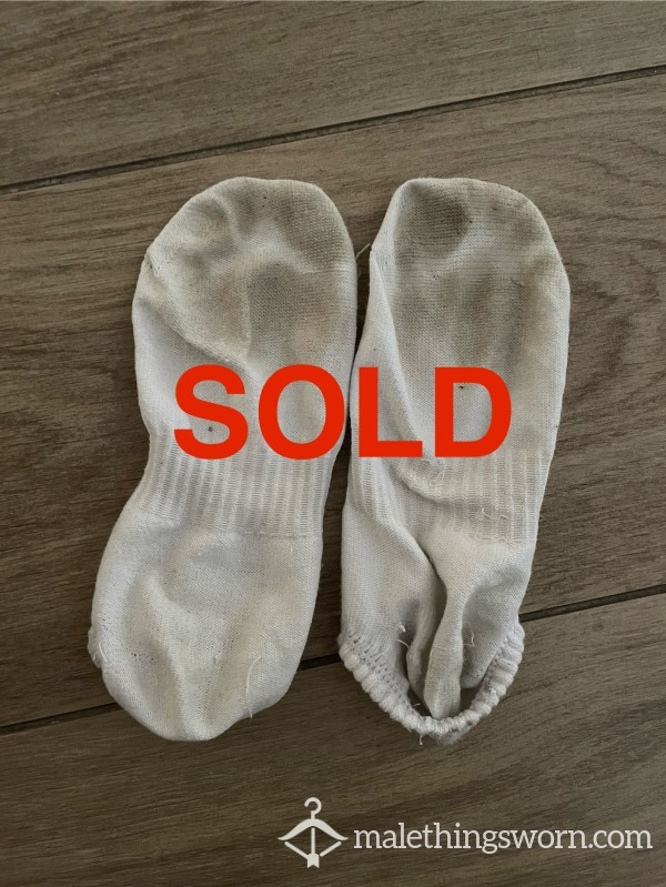 - SOLD - 🧦 Dirty, Sweaty White Nike Socks – Gym-Worn & Scent-Soaked