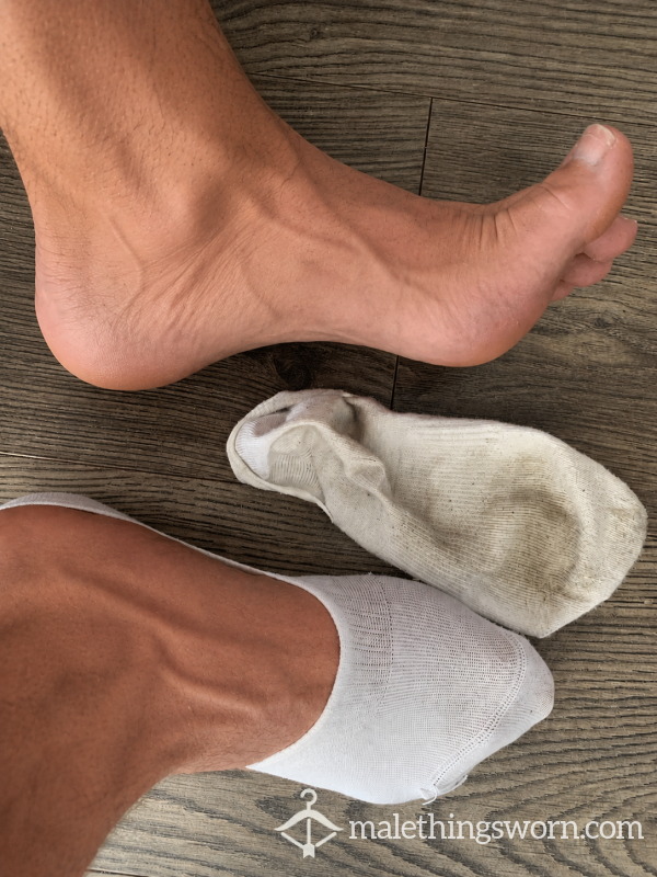 Dirty Sweaty White Sneaker Socks