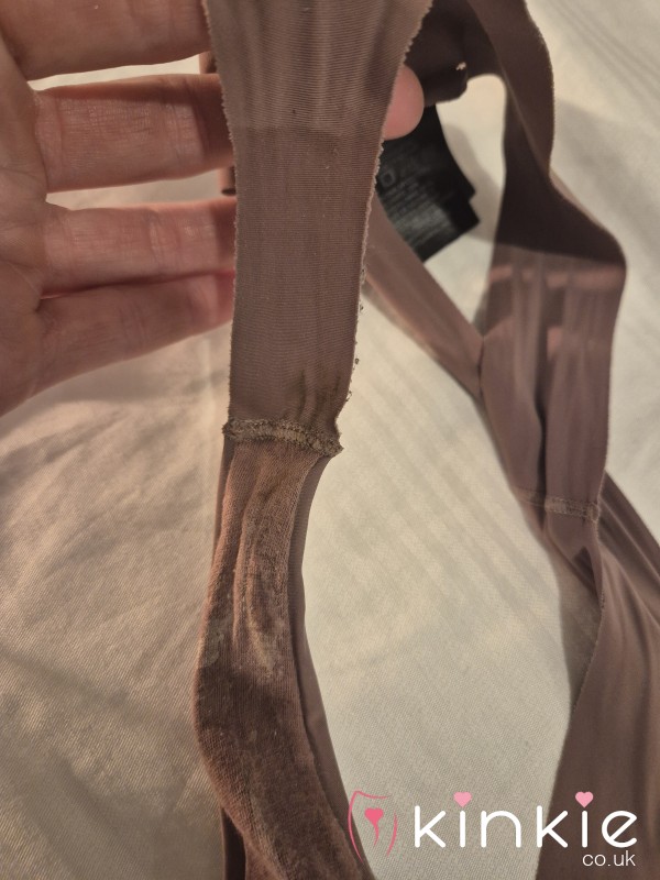 Dirty Thong Can See Colour Change From B*m Sweat! 😛