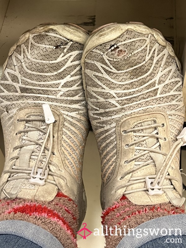 Dirty Torn Barefoot Sneakers