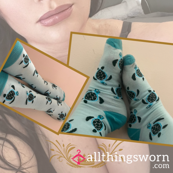 DIRTY TURTLE LONG SOCKS 🤍 Worn For 3 Days