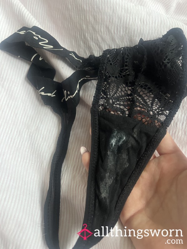 Dirty Used Black Thong 💦