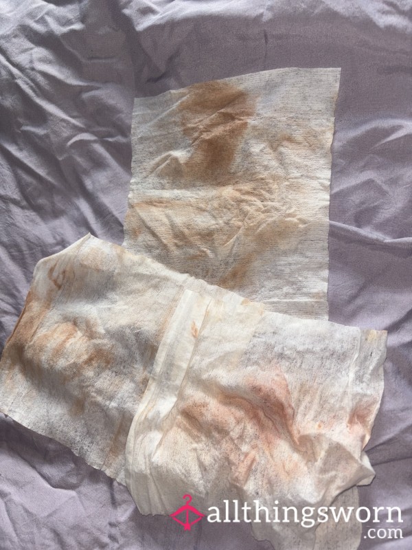 Dirty Used Makeup Wipes