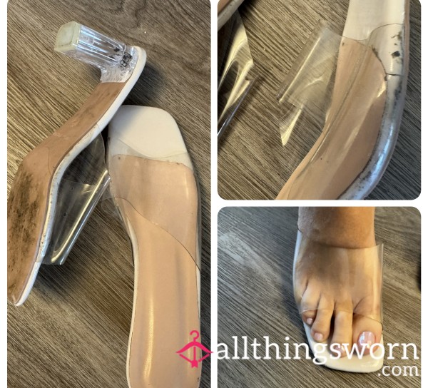 Dirty Used S**y Clear  Heels