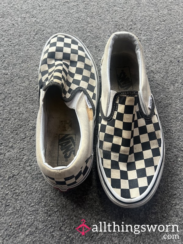 Dirty Vans Slip Ons