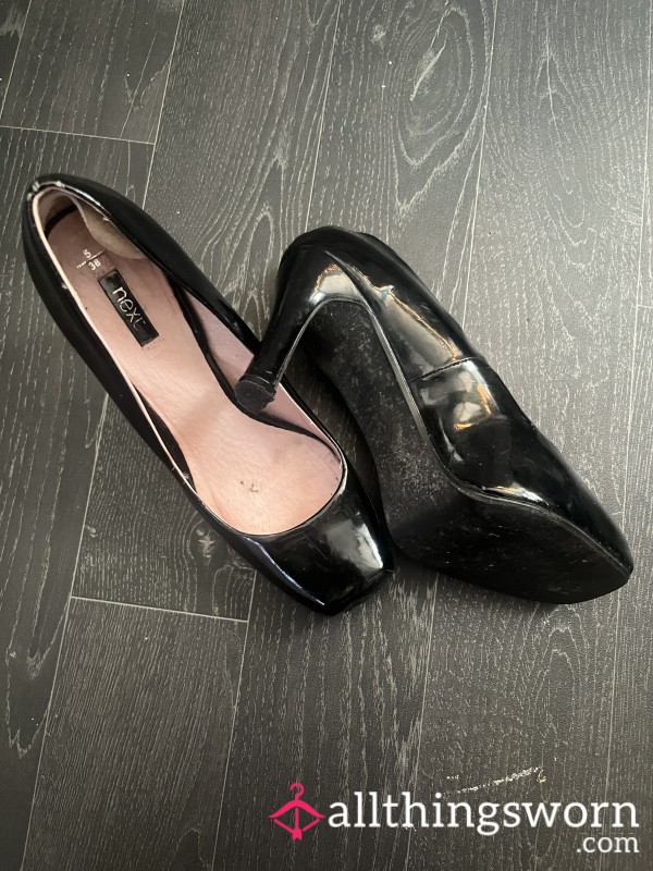 Dirty, Very Worn, Patent High Heels