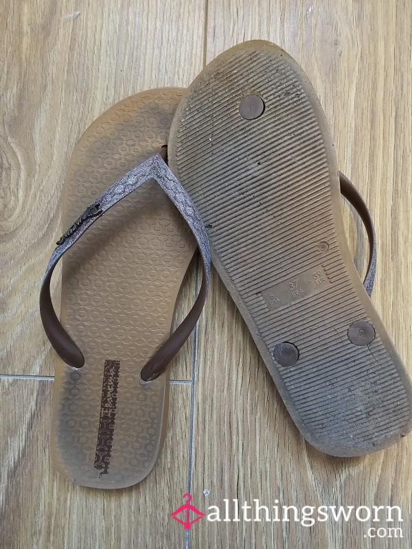 Dirty Well Used Fip Flops Ipanema Size Eur39/usa8