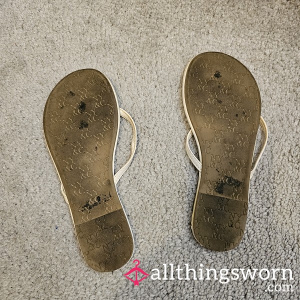Dirty Well Worn Flip Flops - NY&C