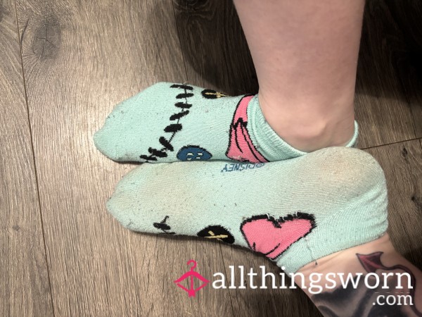 Dirty Well Worn Light Green Socks