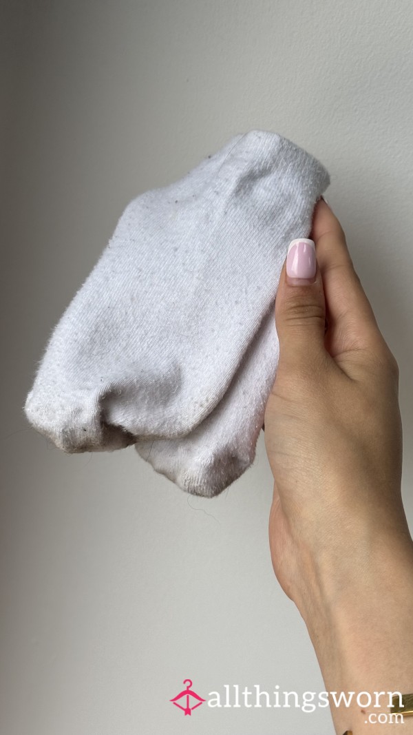 Dirty Well Worn Trainer Socks Worn Outside ❤️‍🔥