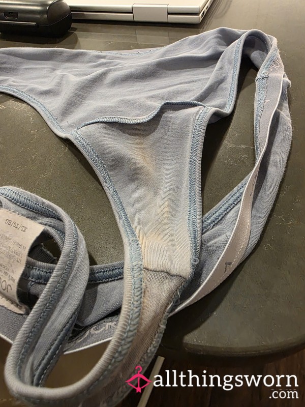 Dirty Wet Blue Thong