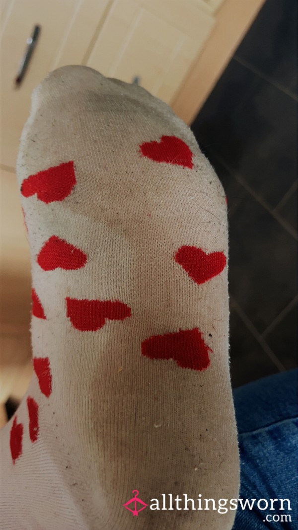 Dirty Wet Used Valentines Socks