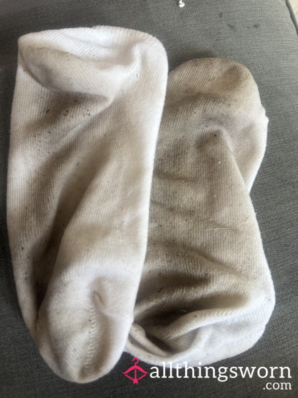 Dirty Wet White Socks