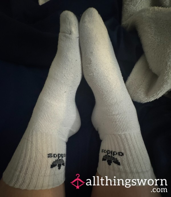 Dirty White Adidas Ankle Socks