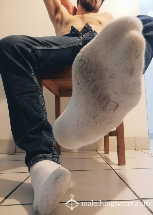Dirty White Ankle Socks 3 Work Days.