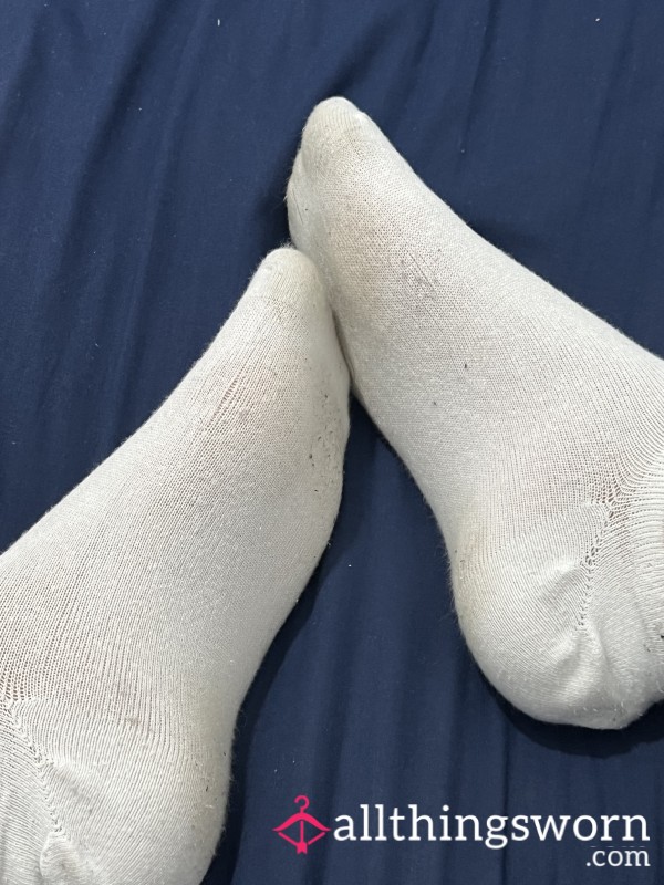 Dirty White Ankle Socks