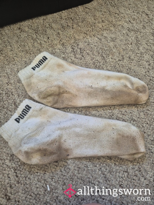 Dirty White Ankle Socks!!