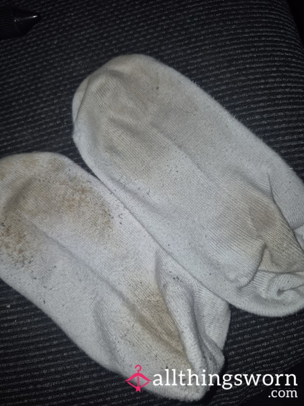Dirty White Ankle Socks