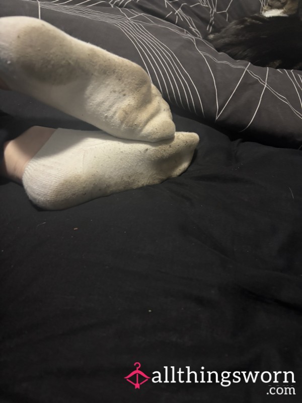 Dirty White Ankle Socks