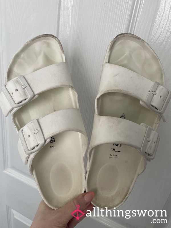 Dirty White Birkenstocks