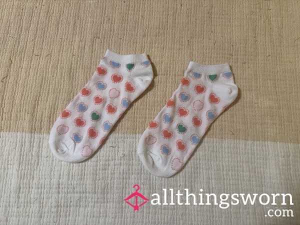 Well Worn White Cotton Socks 💕💕