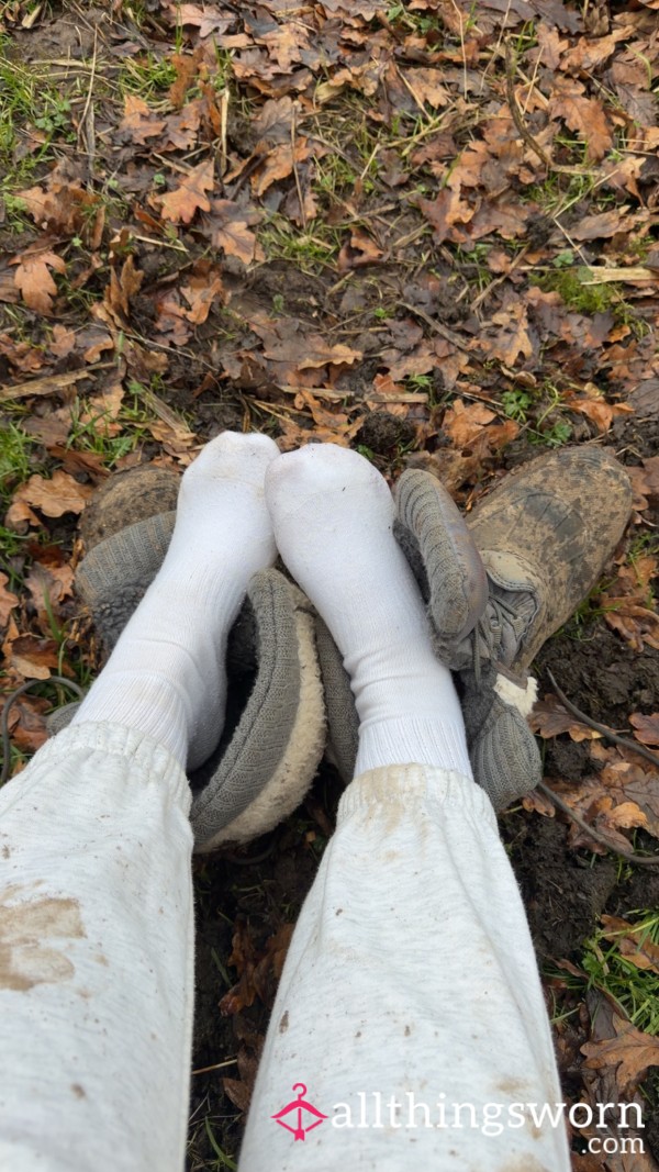 Dirty White Farm Socks