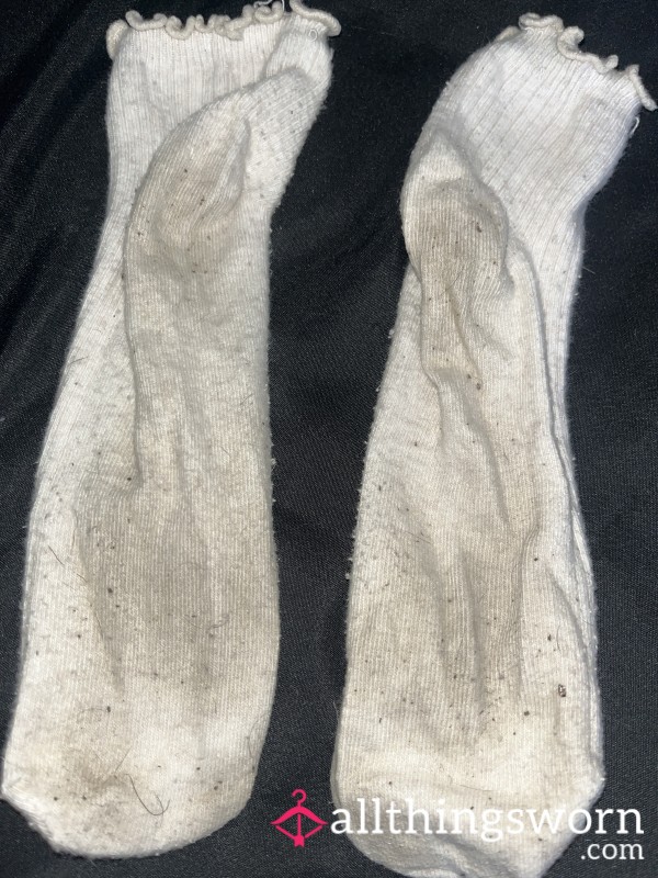 Dirty White Frilly Socks