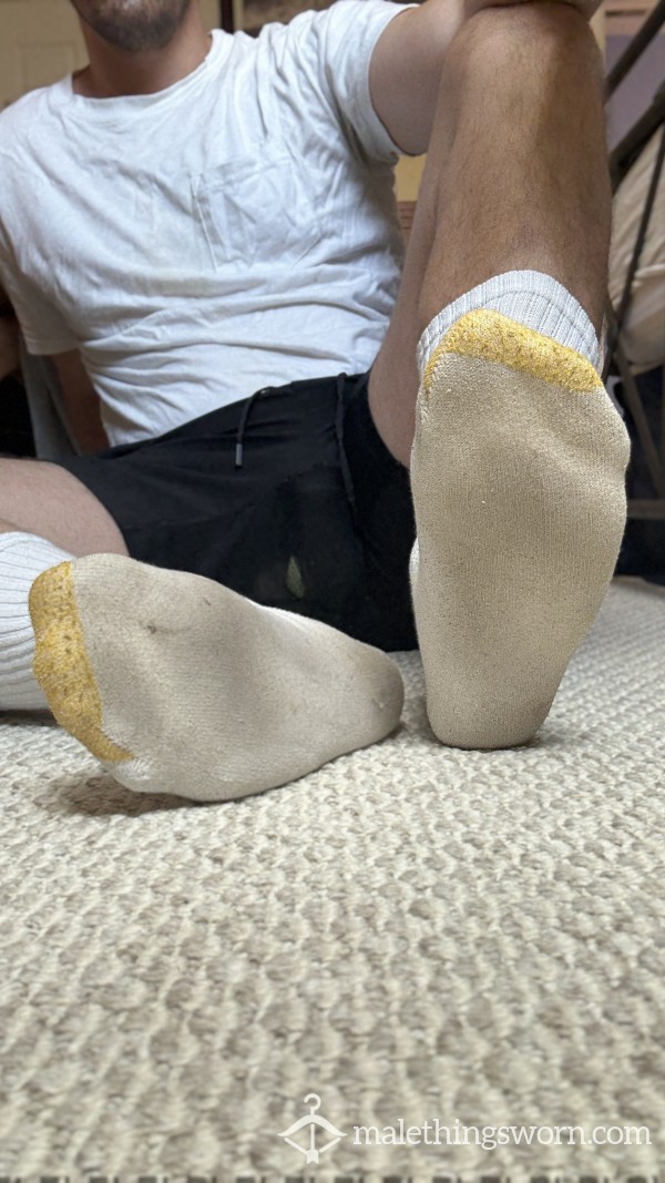 Dirty White Gold Toe Socks