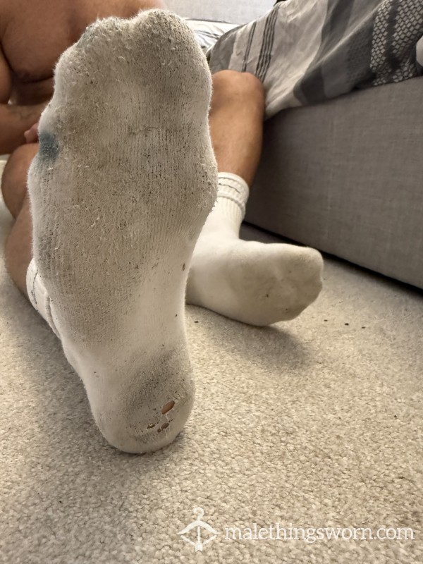 Dirty White Gym Socks