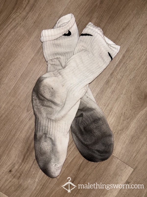Dirty White Nike Gym Socks