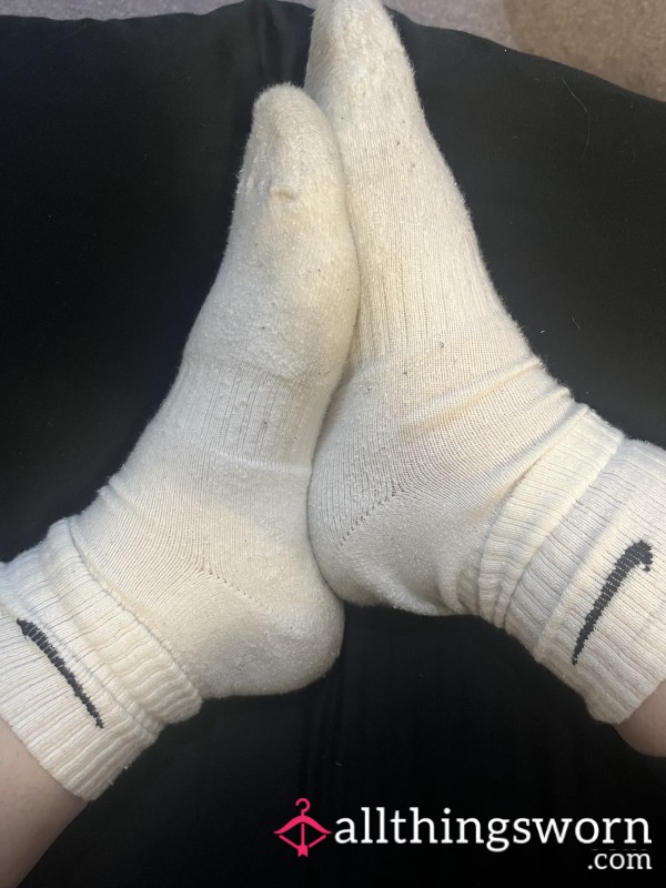 Dirty White Nike Socks