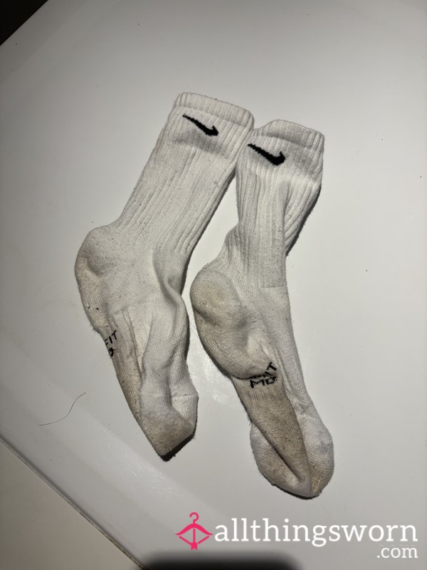 Dirty White Nike Socks