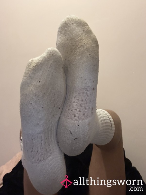 Dirty White Nike Socks