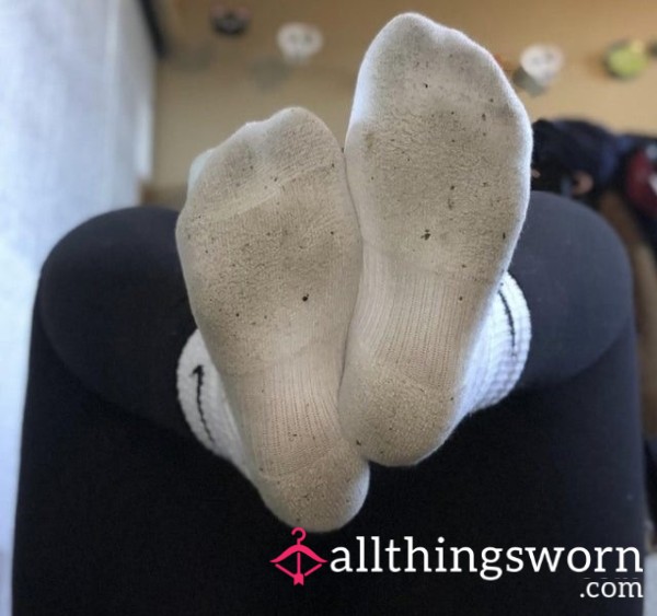 Dirty White Nike Socks — Sweaty, Worn, & Full Of Scent