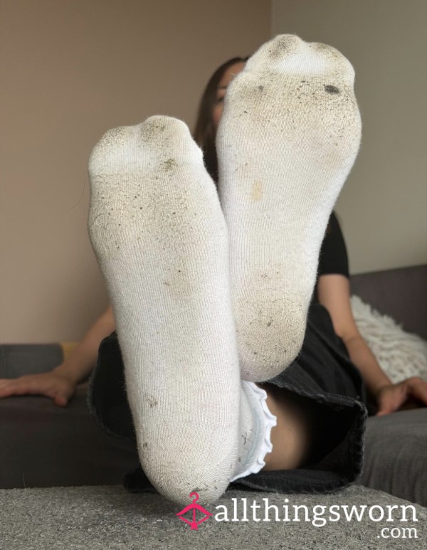 Dirty White Socks With My Natural Scent 💭🧦