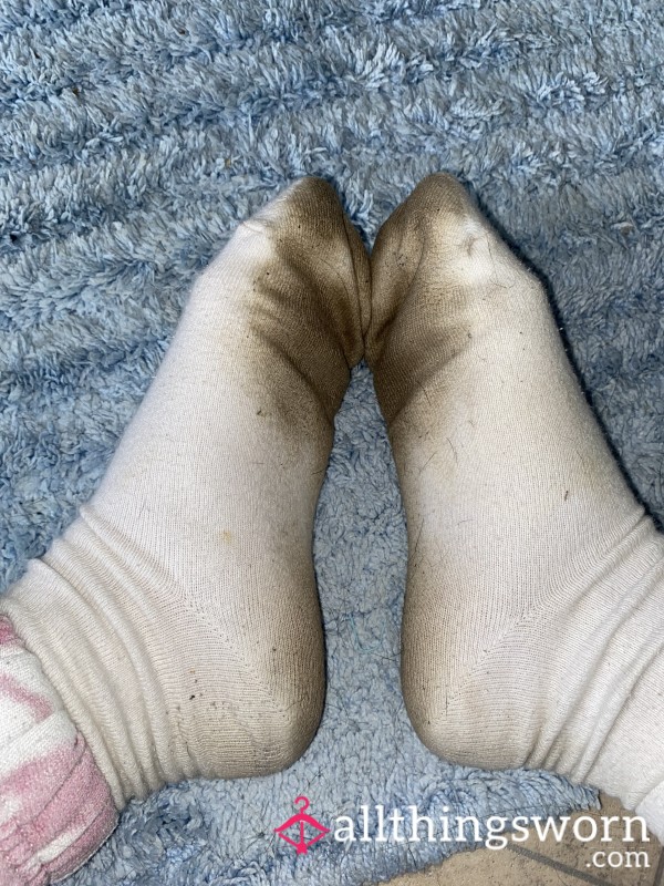 Dirty White Socks (worn 3 Days)