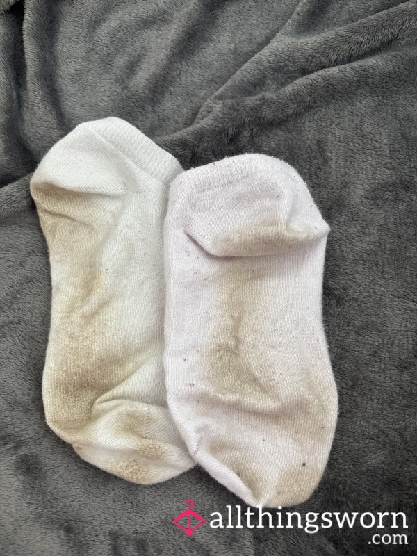 Dirty White Trainer Socks