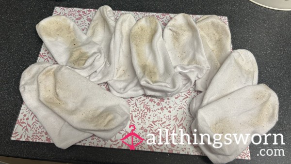 Dirty White Trainer Socks