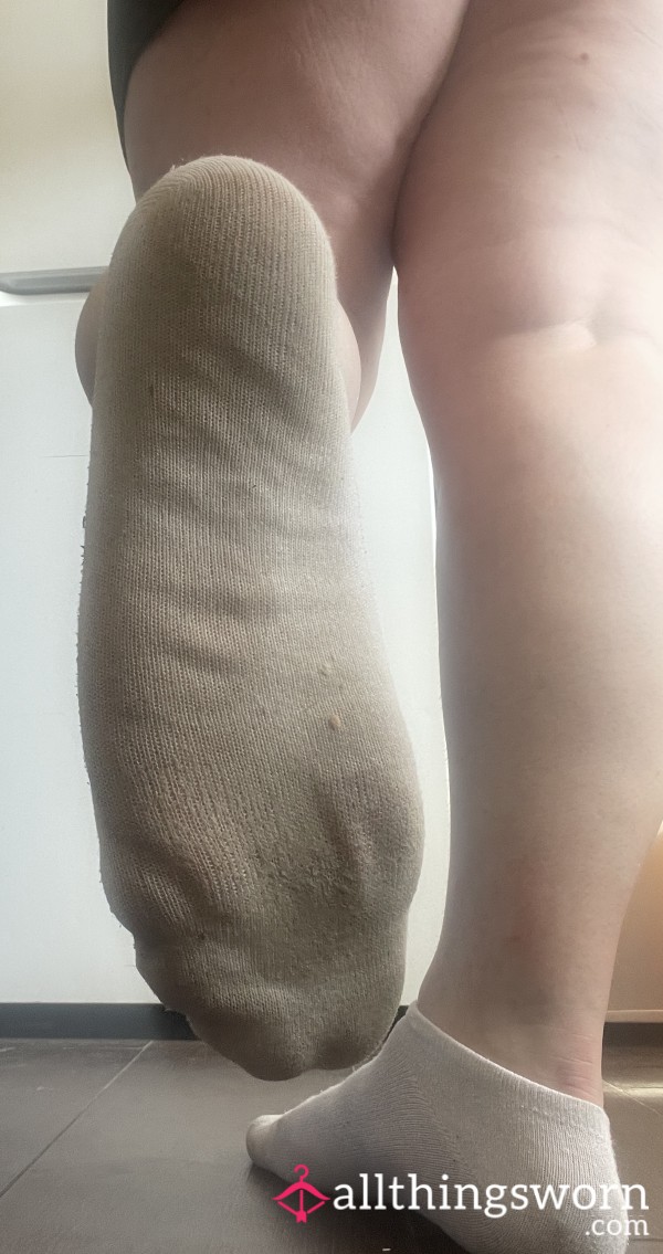 Dirty White Trainer Socks