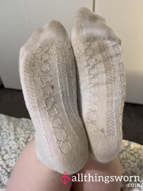 Dirty White Trainer Socks