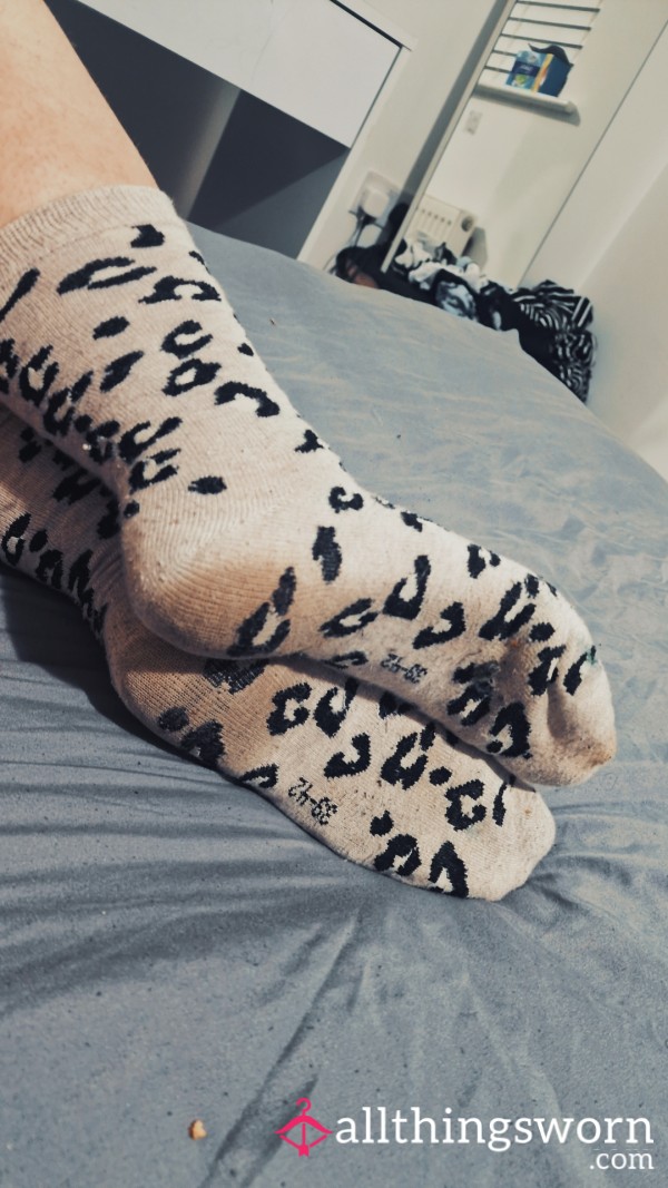 Dirty Work Socks , Leopard Print