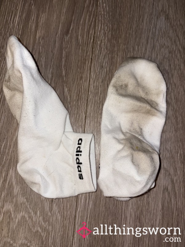 Dirty Worn Adidas Socks