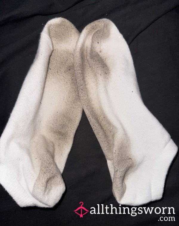 Dirty, Worn And Sweaty White Socks