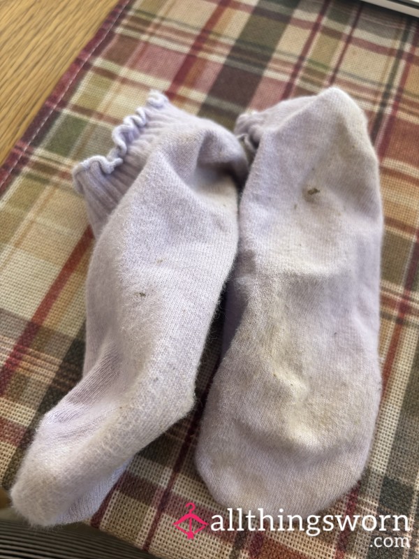 Dirty Worn Cotton Ankle Socks