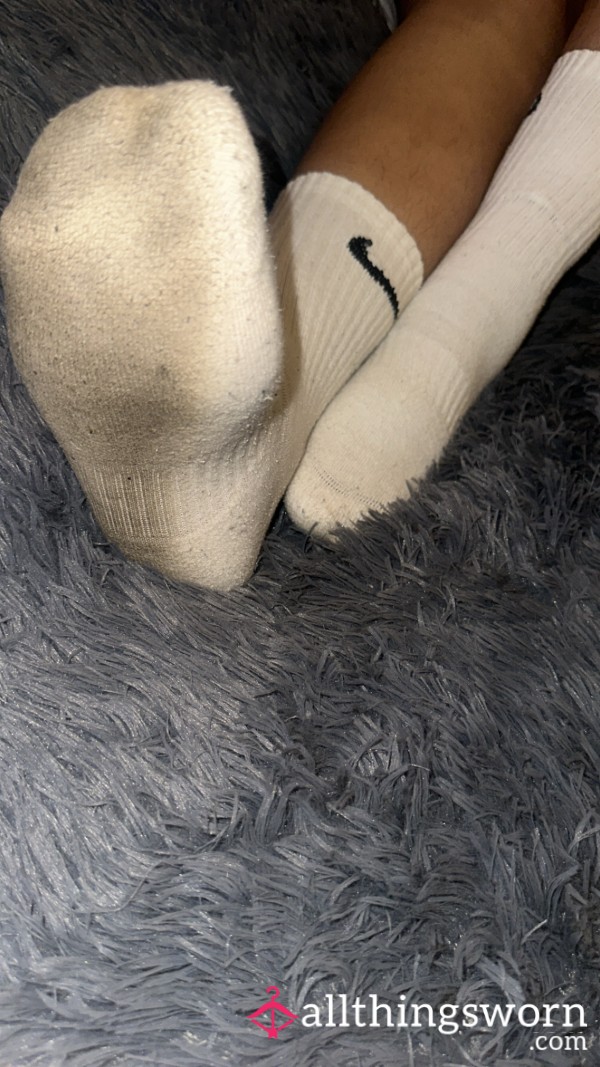 Dirty Worn Filthy Smelly Nike Socks  Absolutely Marinated From My Sweaty Feet💦